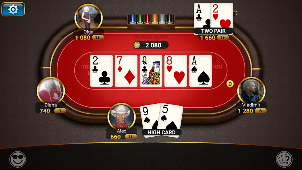 Poker Championship Tournaments  [МОД Бесконечные монеты] Screenshot 2