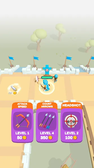 Wild Archer: Castle Defense (Ланд Инвейдер)  [МОД Бесконечные монеты] Screenshot 3