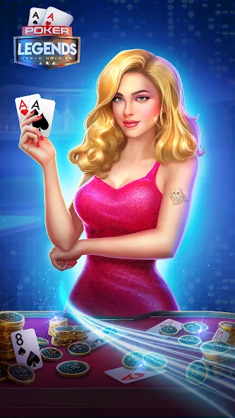 Poker Legends - Texas Hold'em (Покер Легенды)  [МОД Unlocked] Screenshot 1