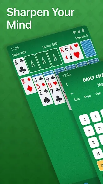 Solitaire - Classic Card Game (Солитер)  [МОД Много монет] Screenshot 2