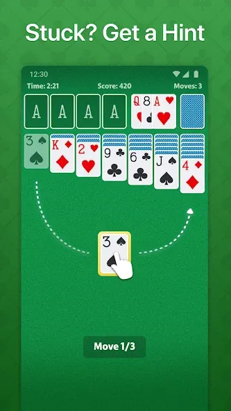 Solitaire - Classic Card Game (Солитер)  [МОД Много монет] Screenshot 4