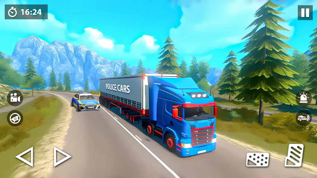 US Police Car Transporter Game (Полицейский транспорт игры)  [МОД Unlocked] Screenshot 4