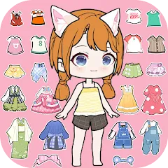 Взломанная YOYO Doll Anime Dress Up Game (ЙОЙО)  [МОД Menu] - полная версия apk на Андроид