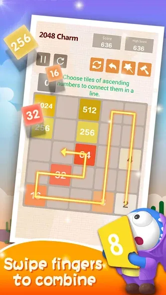 Number Charm: Slide Puzzle (Две тысячи сорок восемь)  [МОД Много монет] Screenshot 2