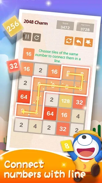 Number Charm: Slide Puzzle (Две тысячи сорок восемь)  [МОД Много монет] Screenshot 3