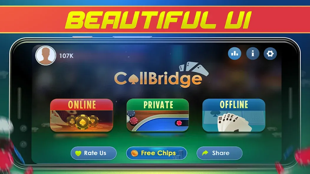 Call Bridge Card Game - Spades (Карточная игра Колл Бридж)  [МОД Много монет] Screenshot 5