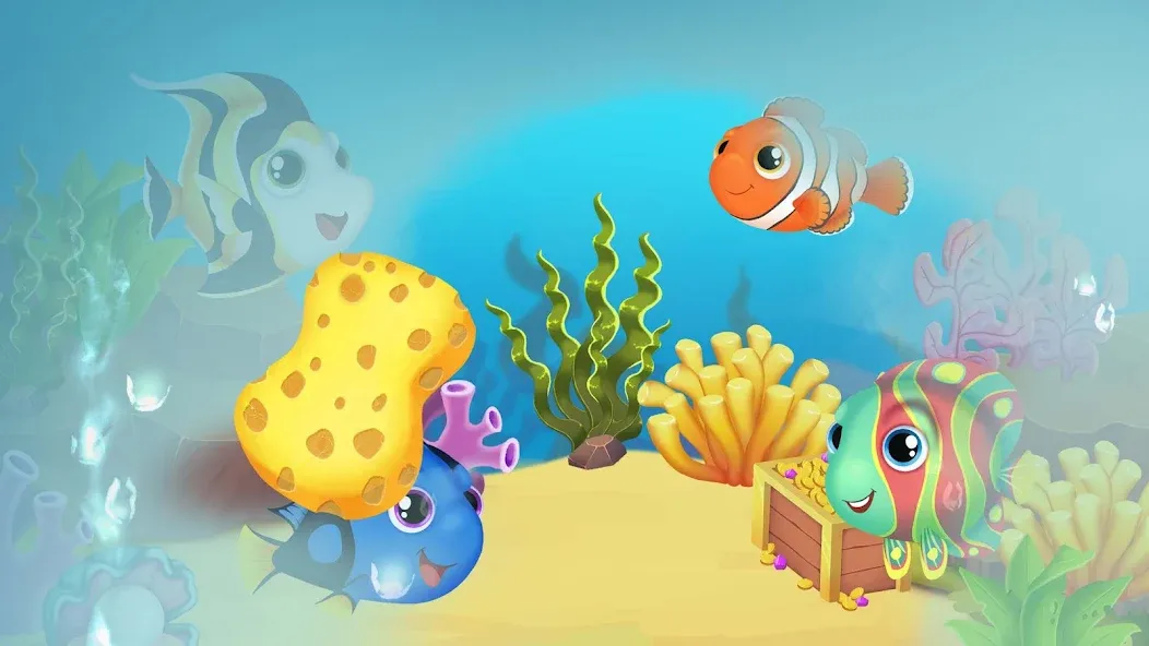 Baby Aquarium - Fish game  [МОД Бесконечные монеты] Screenshot 2