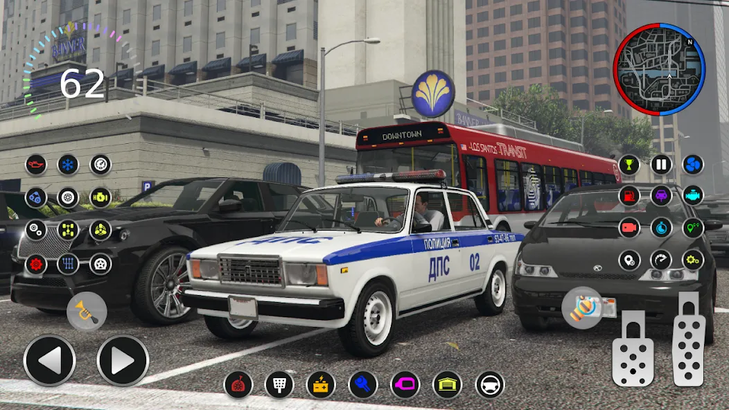 Police Car Riders: VAZ 2107  [МОД Много денег] Screenshot 5