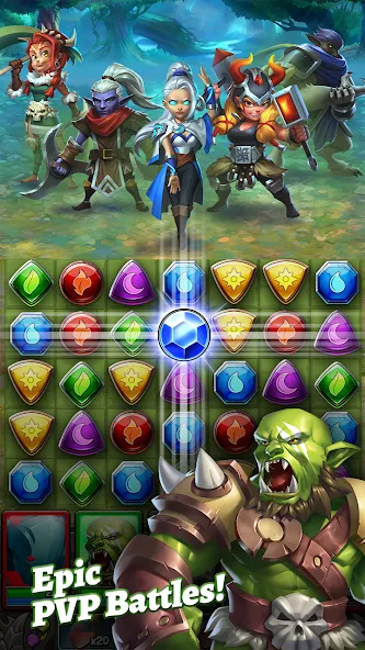 Dragon Strike: Puzzle RPG (Драгон Страйк)  [МОД Меню] Screenshot 3