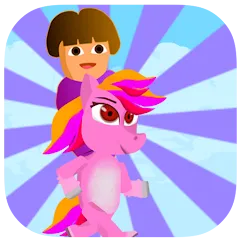 Взломанная Dora Riding Pony Escape Jungle (Дора на Пони Едет из Джунглей)  [МОД Бесконечные деньги] - полная версия apk на Андроид