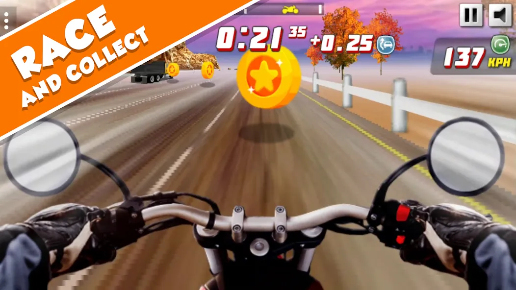 Highway Rider Extreme - 3D Mot (Хайвей Райдер Экстрим)  [МОД Unlocked] Screenshot 1