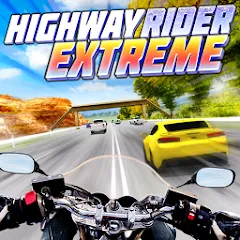 Скачать взломанную Highway Rider Extreme - 3D Mot (Хайвей Райдер Экстрим)  [МОД Unlocked] - последняя версия apk на Андроид