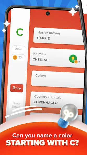 Stop - Categories Word Game  [МОД Много монет] Screenshot 3