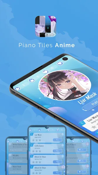 Piano Anime Tiles Music (Пиано Аниме Плитки Музыка)  [МОД Меню] Screenshot 1