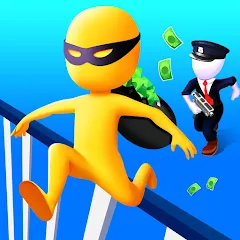 Взломанная Thief Run Race 3D: Fun Race  [МОД Unlocked] - полная версия apk на Андроид