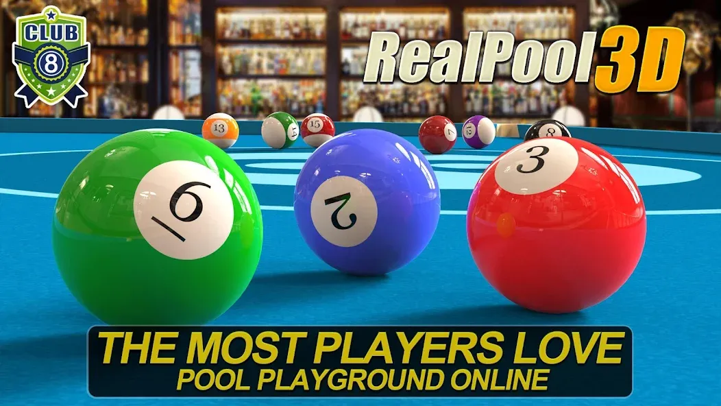 Real Pool 3D Online 8Ball Game (Реал Пул 3Д Онлайн 8Бол Гейм)  [МОД Бесконечные деньги] Screenshot 1