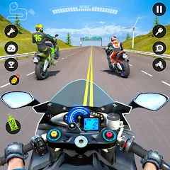 Скачать взлом Moto Traffic Bike Race Game 3d (Мото Трафик Байк Рейс Гейм 3д)  [МОД Много денег] - стабильная версия apk на Андроид