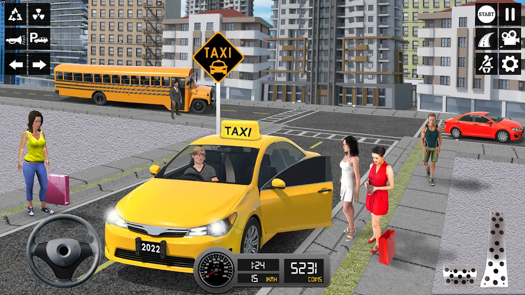 Taxi Simulator 3d Taxi Sim  [МОД Много денег] Screenshot 4