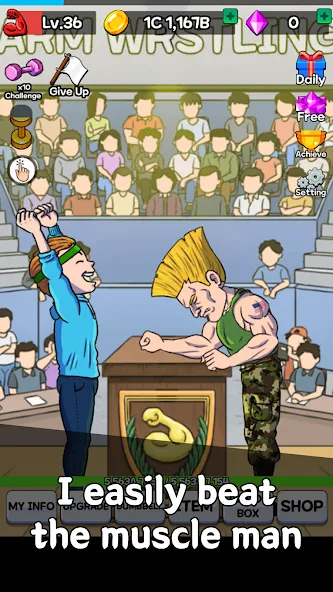 Arm Wrestling Clicker (Армреслинг Кликер)  [МОД Бесконечные деньги] Screenshot 5