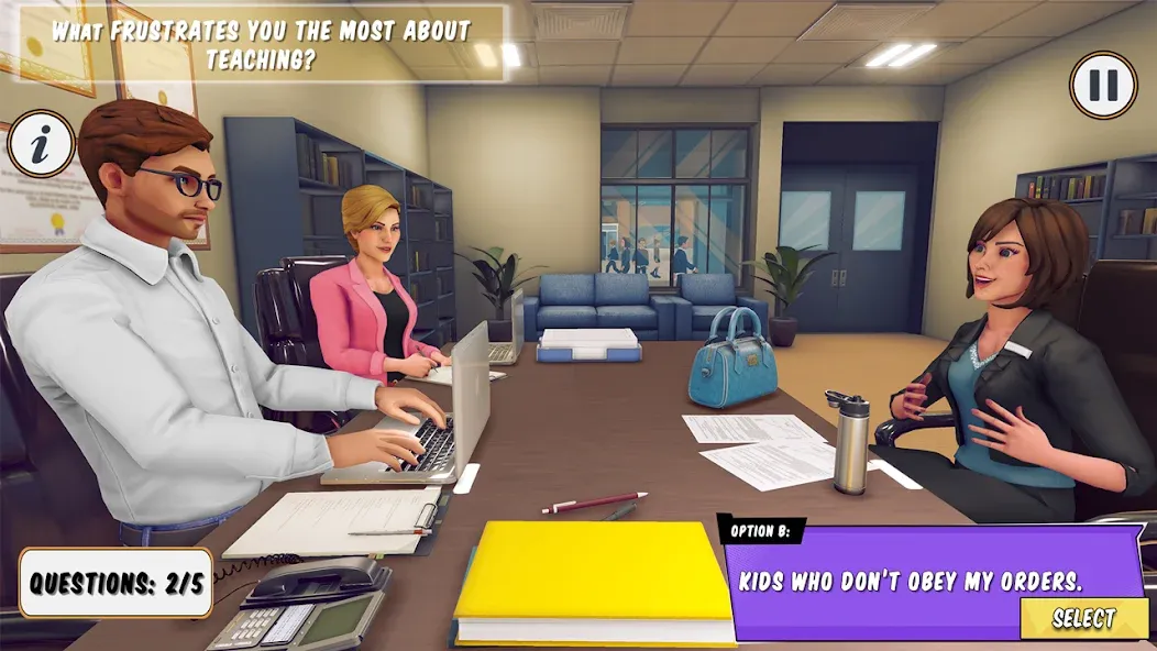 High School Teacher Simulator  [МОД Много монет] Screenshot 1