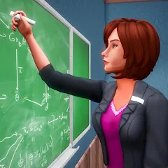 Взломанная High School Teacher Simulator  [МОД Много монет] - полная версия apk на Андроид