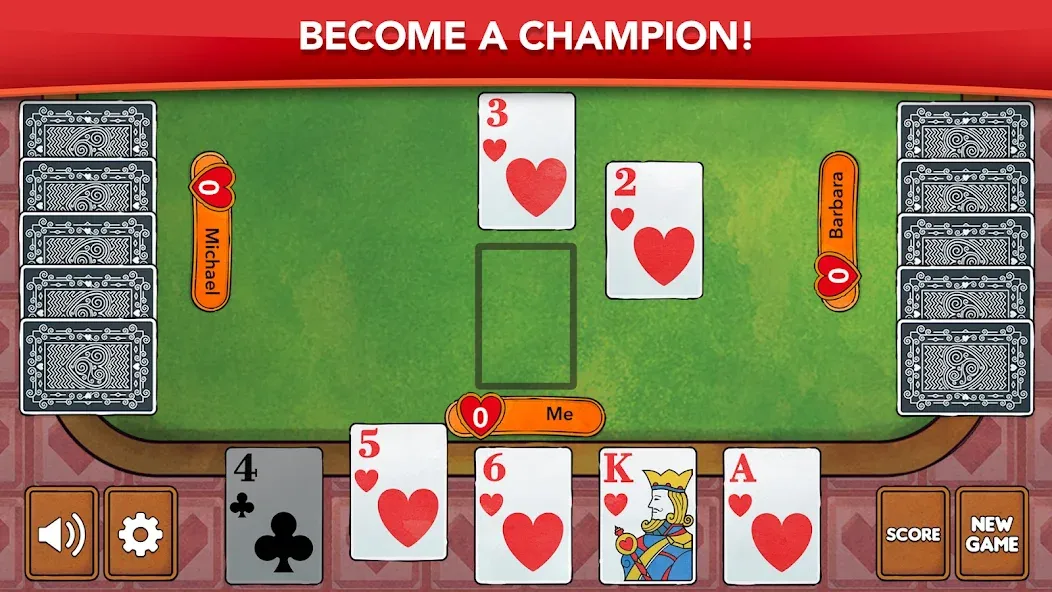 Hearts - Card Game Classic (Хартс)  [МОД Menu] Screenshot 2