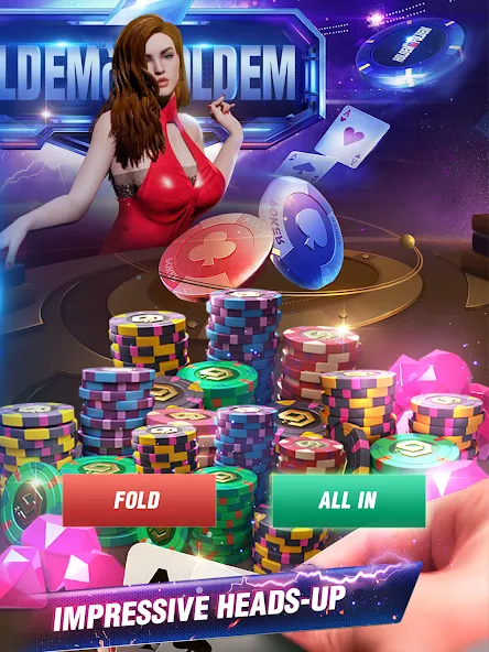 Holdem or Foldem - Texas Poker (Холдем или Фолдем)  [МОД Unlimited Money] Screenshot 3