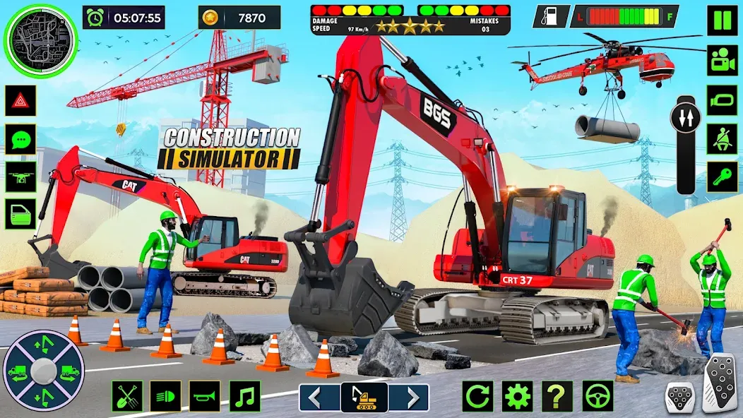 Real Road Construction Games (Реал Роад Конструкшн Геймс)  [МОД Menu] Screenshot 5