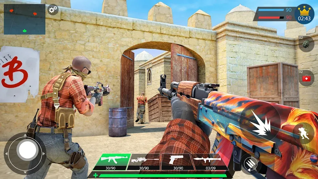 Commando Gun Shooting Games 3D  [МОД Много монет] Screenshot 2