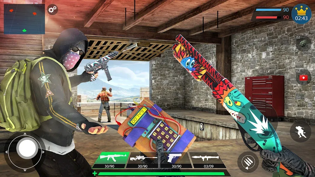 Commando Gun Shooting Games 3D  [МОД Много монет] Screenshot 5