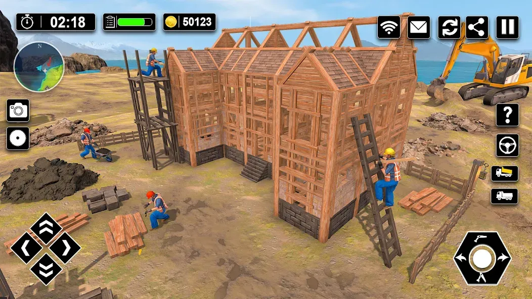 Wood House Construction Game  [МОД Unlocked] Screenshot 3