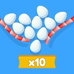 Скачать взломанную Eggs & Chickens: Cut Rope Game (Яйца и куры)  [МОД Mega Pack] - полная версия apk на Андроид