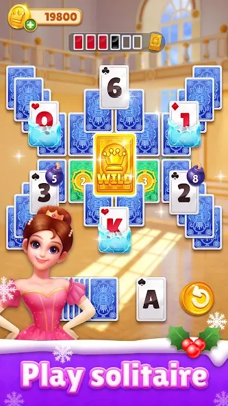 Royal Solitaire Tripeaks  [МОД Mega Pack] Screenshot 1