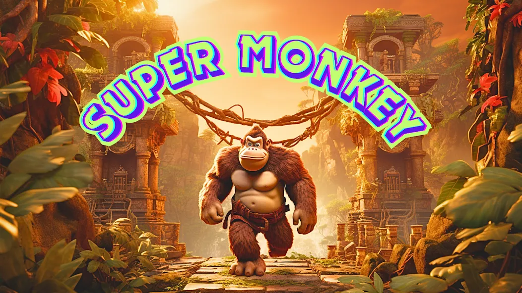 Monkey jungle run kong gorilla  [МОД Menu] Screenshot 1