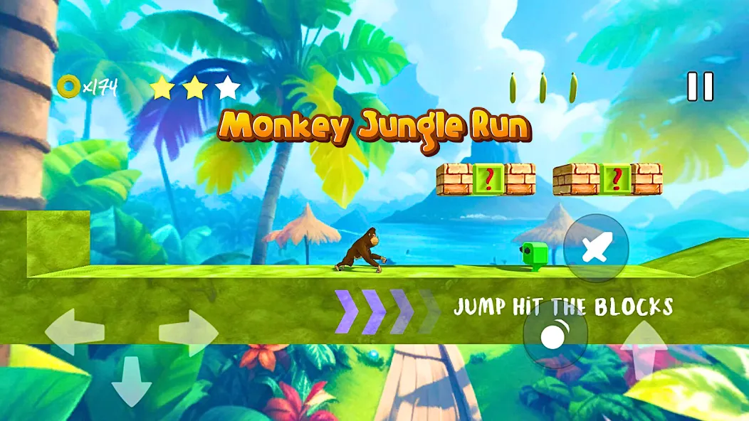 Monkey jungle run kong gorilla  [МОД Menu] Screenshot 2