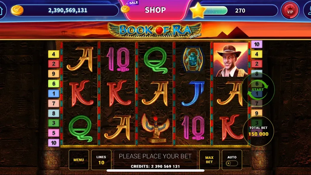 Book of Ra™ Deluxe Slot (Бук оф Ра Делюкс Слот)  [МОД Бесконечные монеты] Screenshot 1