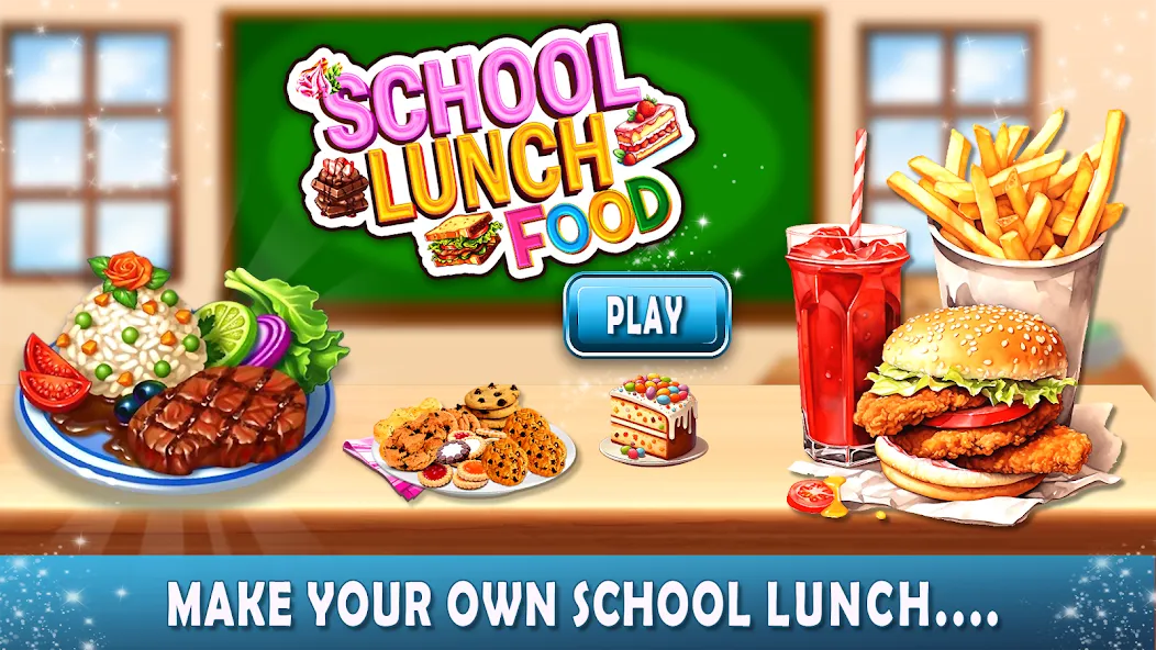 Lunch Box cooking Games 2023 (ШКОЛЬНЫЙ ОБЕД ПРИГОТОВЛЕНИЕ ПИЩИ Создание поваров)  [МОД Много монет] Screenshot 1