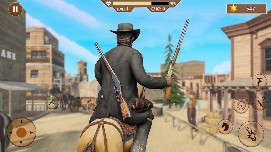 West Cowboy Shooting Games 3D  [МОД Все открыто] Screenshot 1