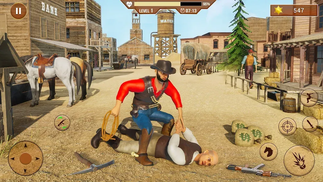 West Cowboy Shooting Games 3D  [МОД Все открыто] Screenshot 2