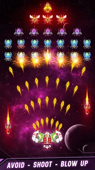 Space shooter - Galaxy attack (Спейс шутер)  [МОД Бесконечные монеты] Screenshot 5