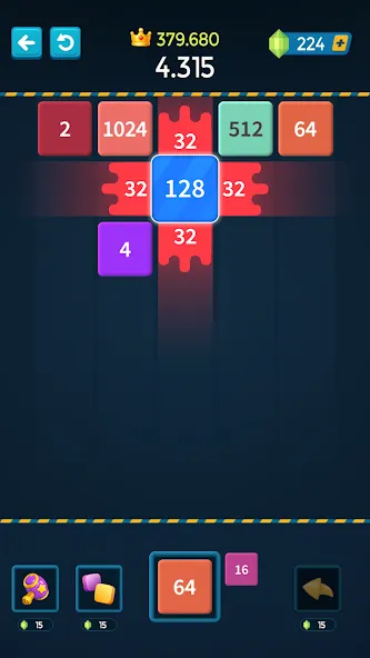 1M - Merge Number Block Puzzle  [МОД Меню] Screenshot 2