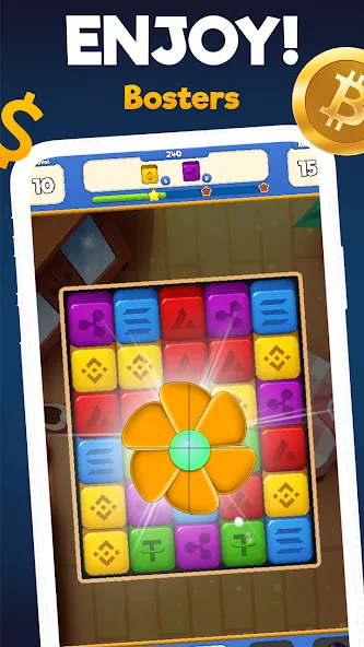 Crypto Blocks Puzzle Challenge  [МОД Menu] Screenshot 5