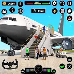 Взломанная Airplane Simulator Plane Games  [МОД Unlimited Money] - полная версия apk на Андроид