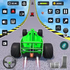 Скачать взломанную Formula Car Stunt - Car Games (Формула автомобиль трюк)  [МОД Много денег] - стабильная версия apk на Андроид