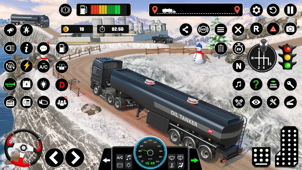 Oil Truck Games: Driving Games  [МОД Бесконечные монеты] Screenshot 2