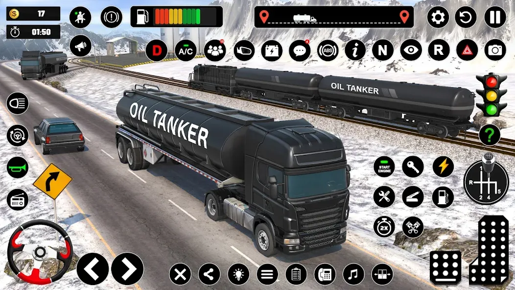 Oil Truck Games: Driving Games  [МОД Бесконечные монеты] Screenshot 3