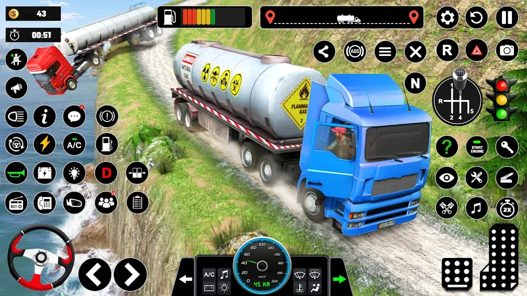 Oil Truck Games: Driving Games  [МОД Бесконечные монеты] Screenshot 5