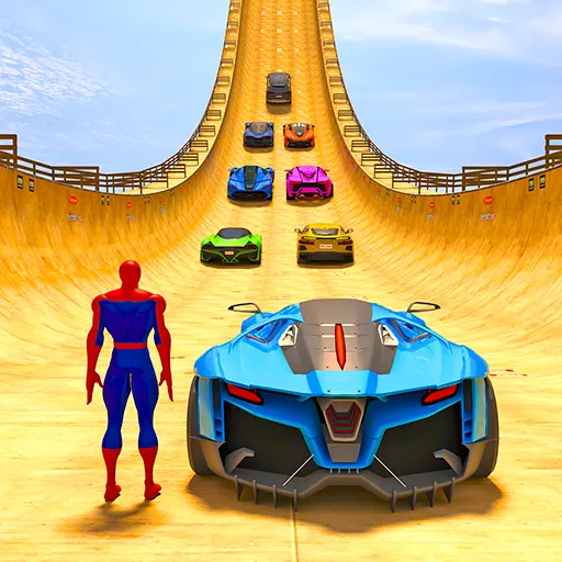 Superhero Car: Mega Ramp Games (Рамп Кар Гейм)  [МОД Menu] Screenshot 2