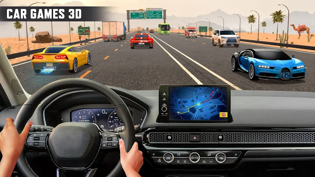 Real Highway Car Racing Games  [МОД Mega Pack] Screenshot 4