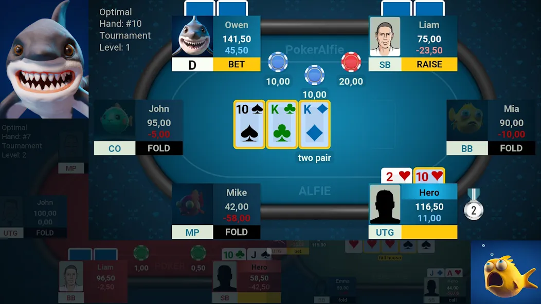 Offline Poker AI - PokerAlfie (Оффлайн Покер ИИ)  [МОД Много монет] Screenshot 1